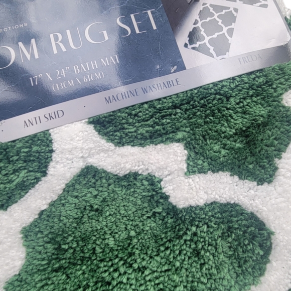 Green 2pc Bathroom Rug Set - Picture 4 of 6